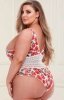 Kobiece body damskie w kwiaty plus size tył